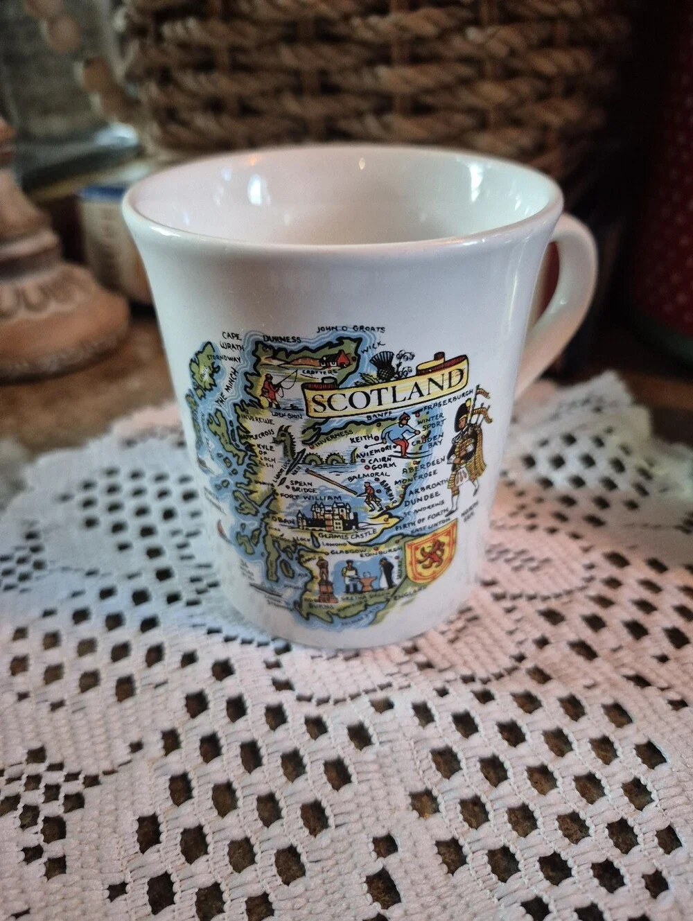 Vintage Map Scotland Made In England Mug